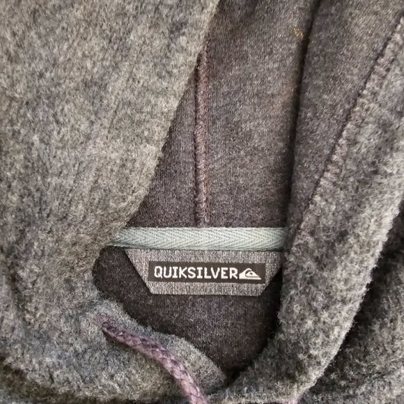 Quicksilver Long Sleeve Grey Hoody Fleece XL/TG - Picture 7 of 7